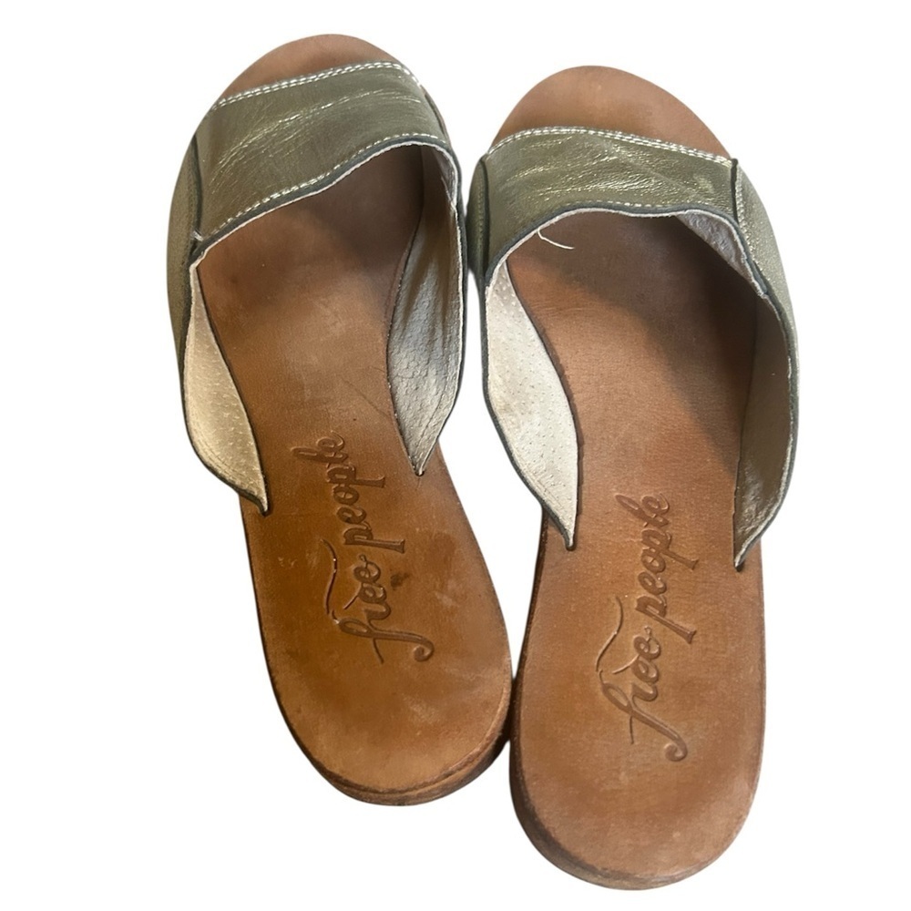 Free People Day Bird Metallic Sandals Silver - Picture 2 of 4